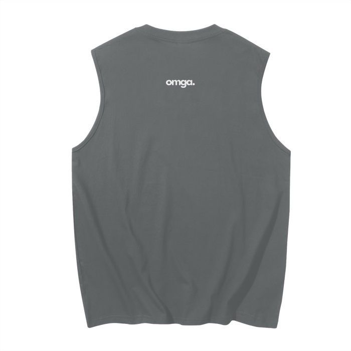 "OMGA" Sleeveless Tank Top - 230 GSM