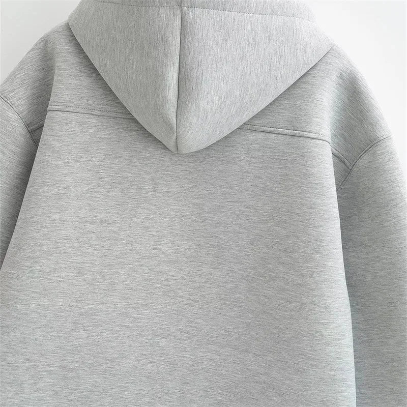 Heather Zipper Hoodie - Loose Fit