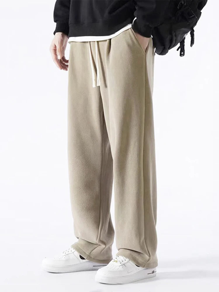 Men's Sweatpants - Wide Leg Straight Loose Fit