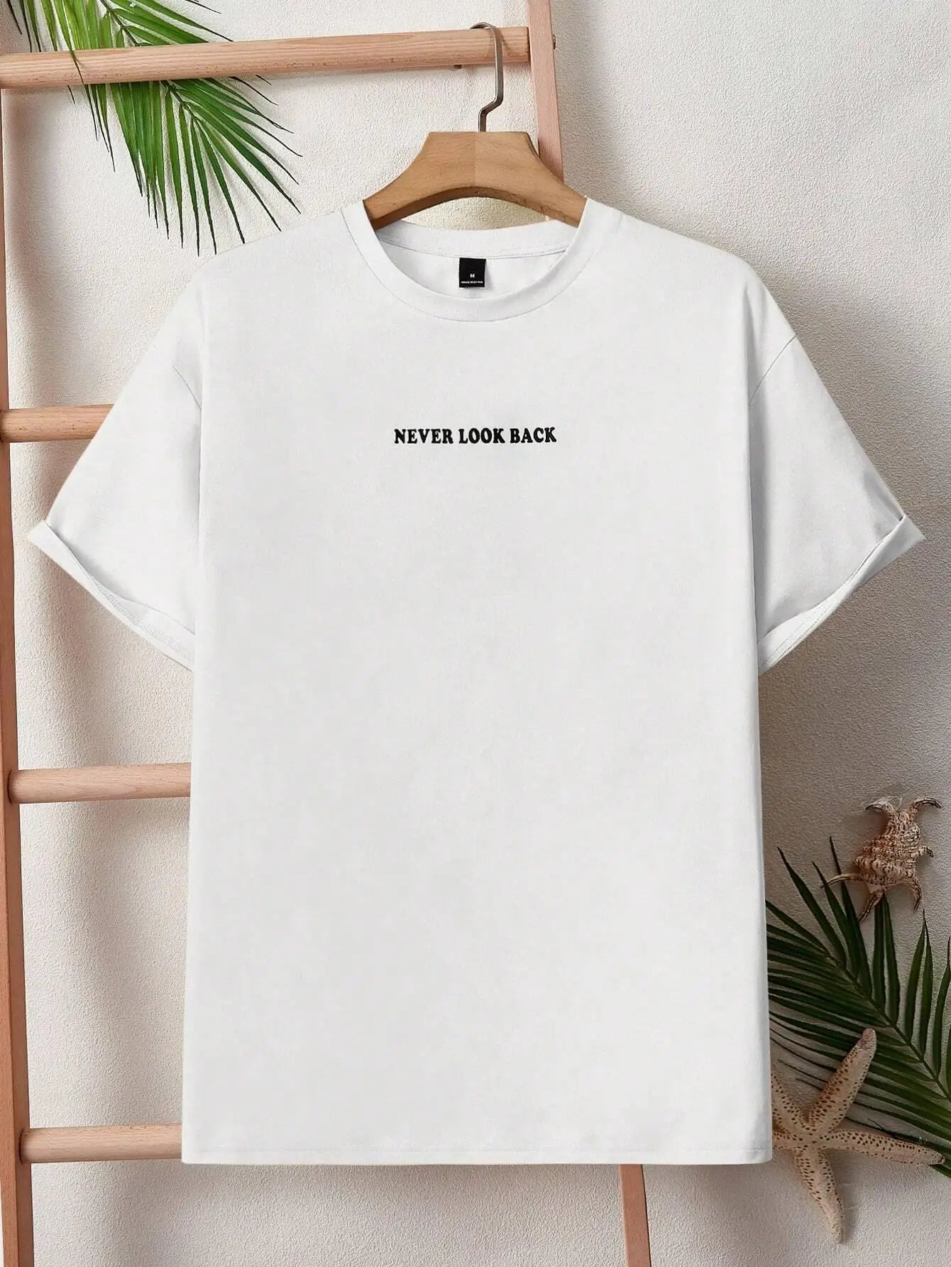 "Never Look Back" Street Print Men's T-Shirt