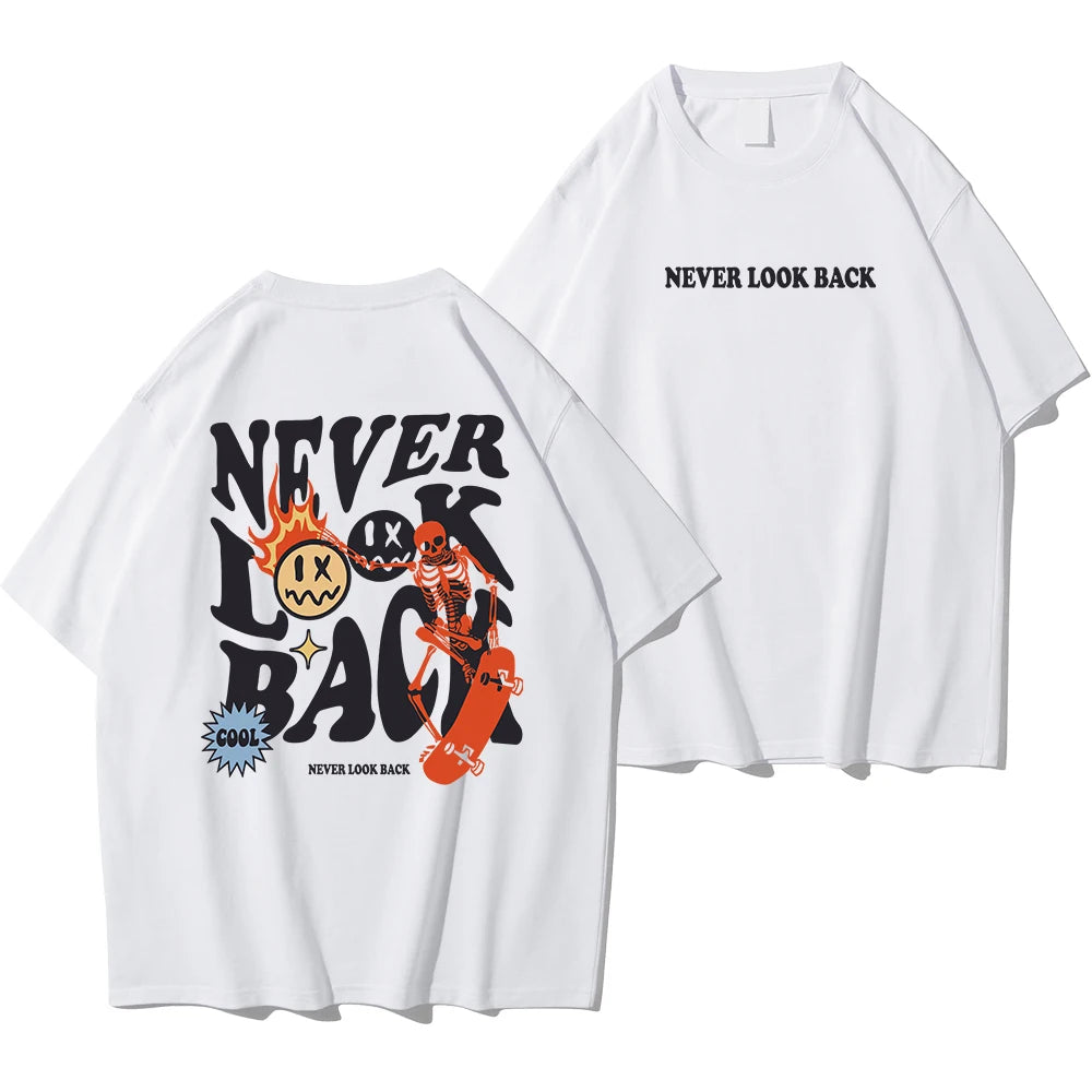 "Never Look Back" Street Print Men's T-Shirt