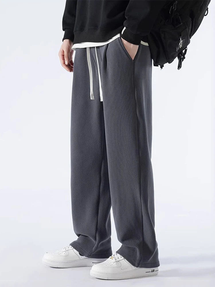 Men's Sweatpants - Wide Leg Straight Loose Fit