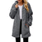 Women's Oversized Plush Jacket Solid Color-Outerwear