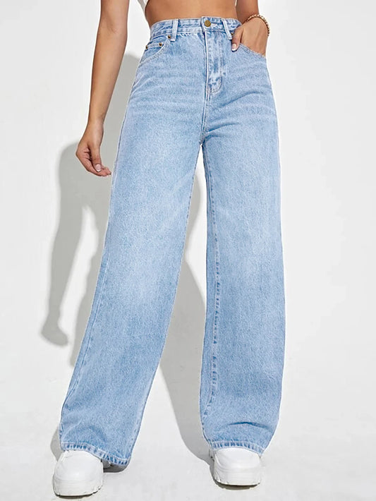 Wide leg Denim- high waist