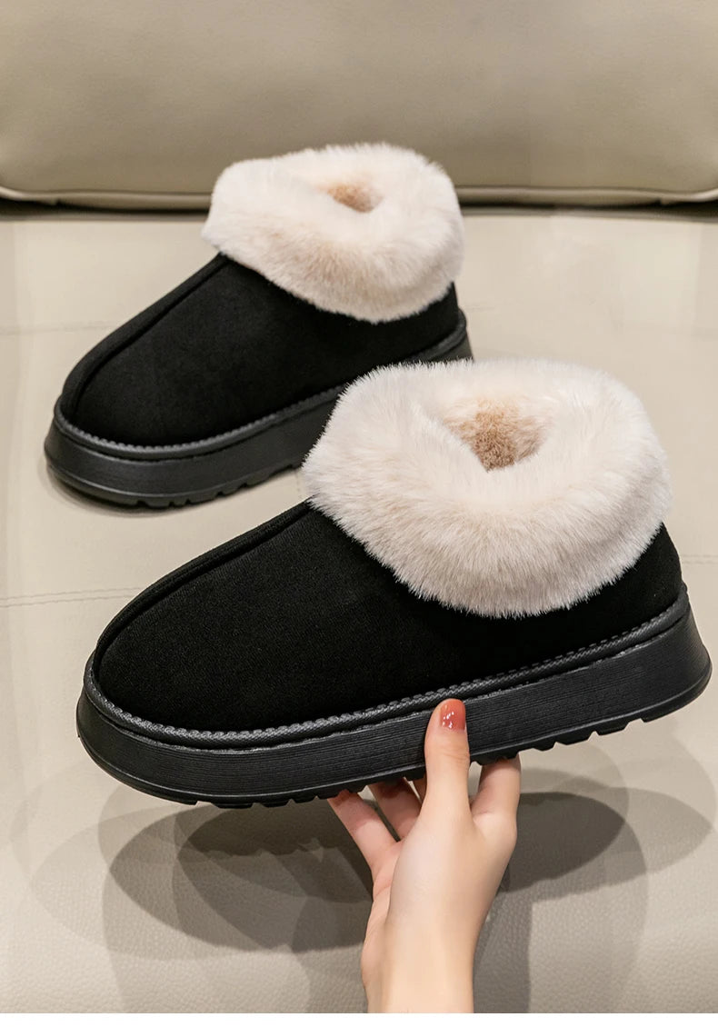 Plush Faux Fur Mini Platform Boot