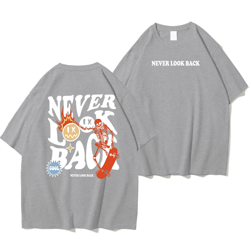 "Never Look Back" Street Print Men's T-Shirt