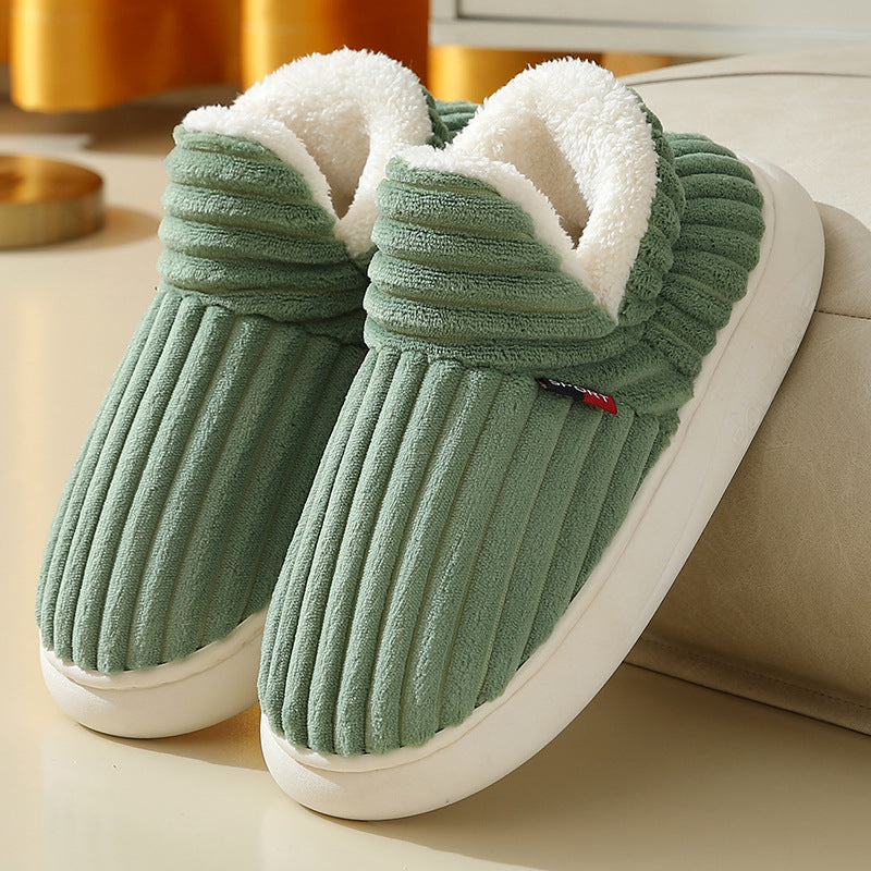 Unisex-Warm Velvet Home Slippers-Cross-Border Cotton