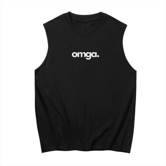 "OMGA" Sleeveless Tank Top - 230 GSM